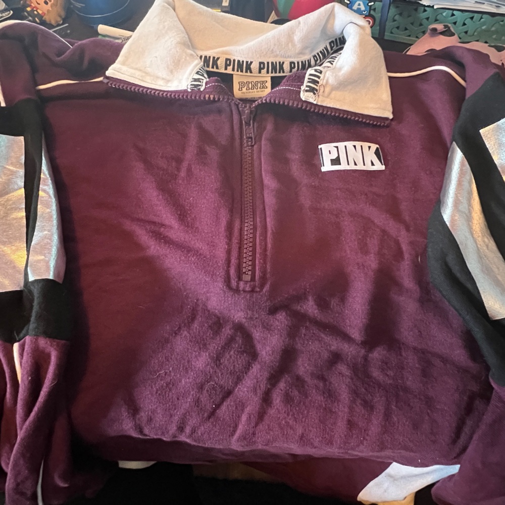 VS PINK 1/4 zip sweatshirt sz XS